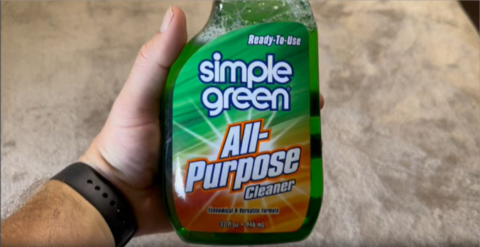 Me using Simple Green Cleaner
